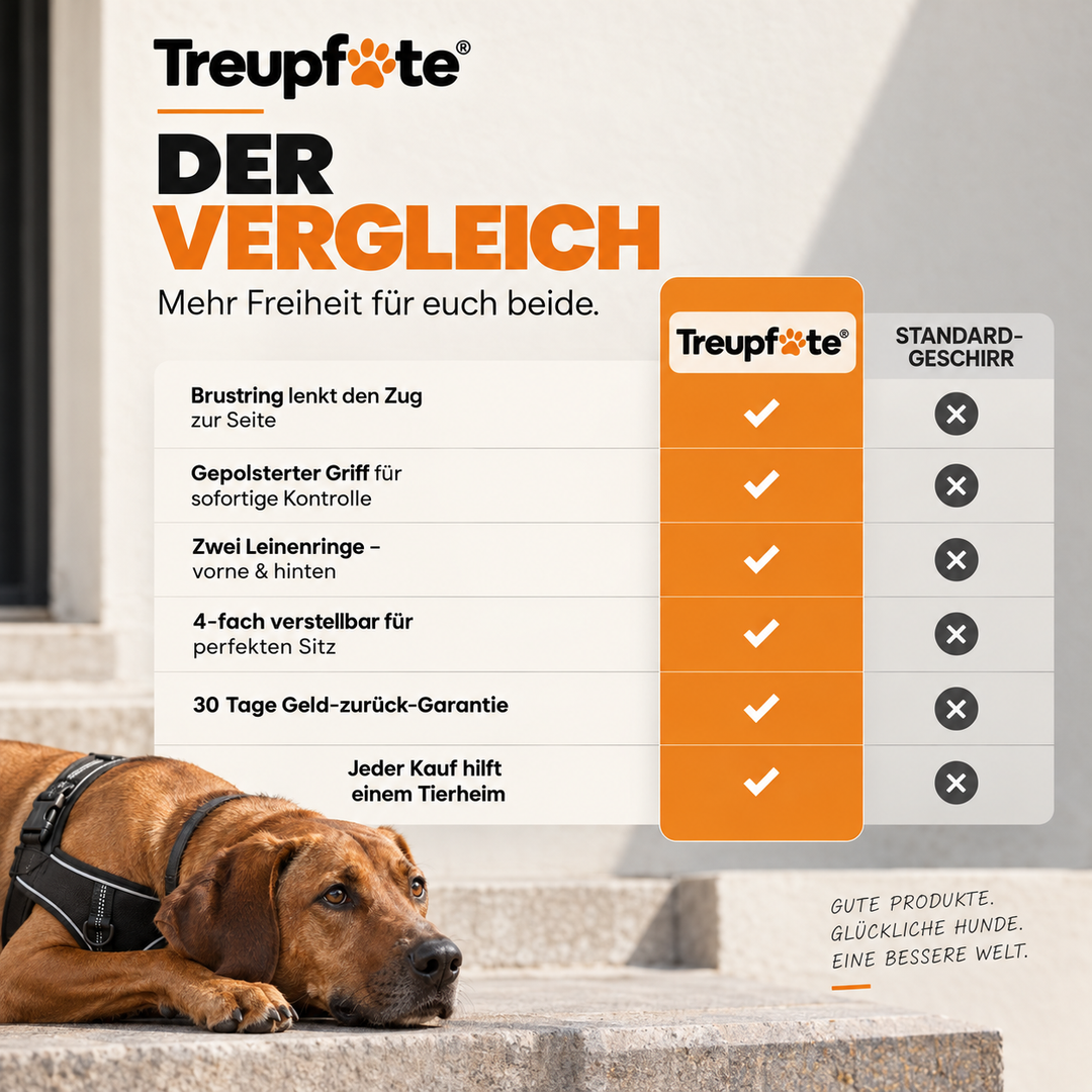 Treupfote Anti-Zieh-Geschirr