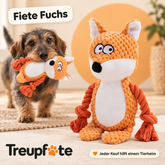 Treupfote Plüschfreunde – Hundespielzeug mit Seilarmen